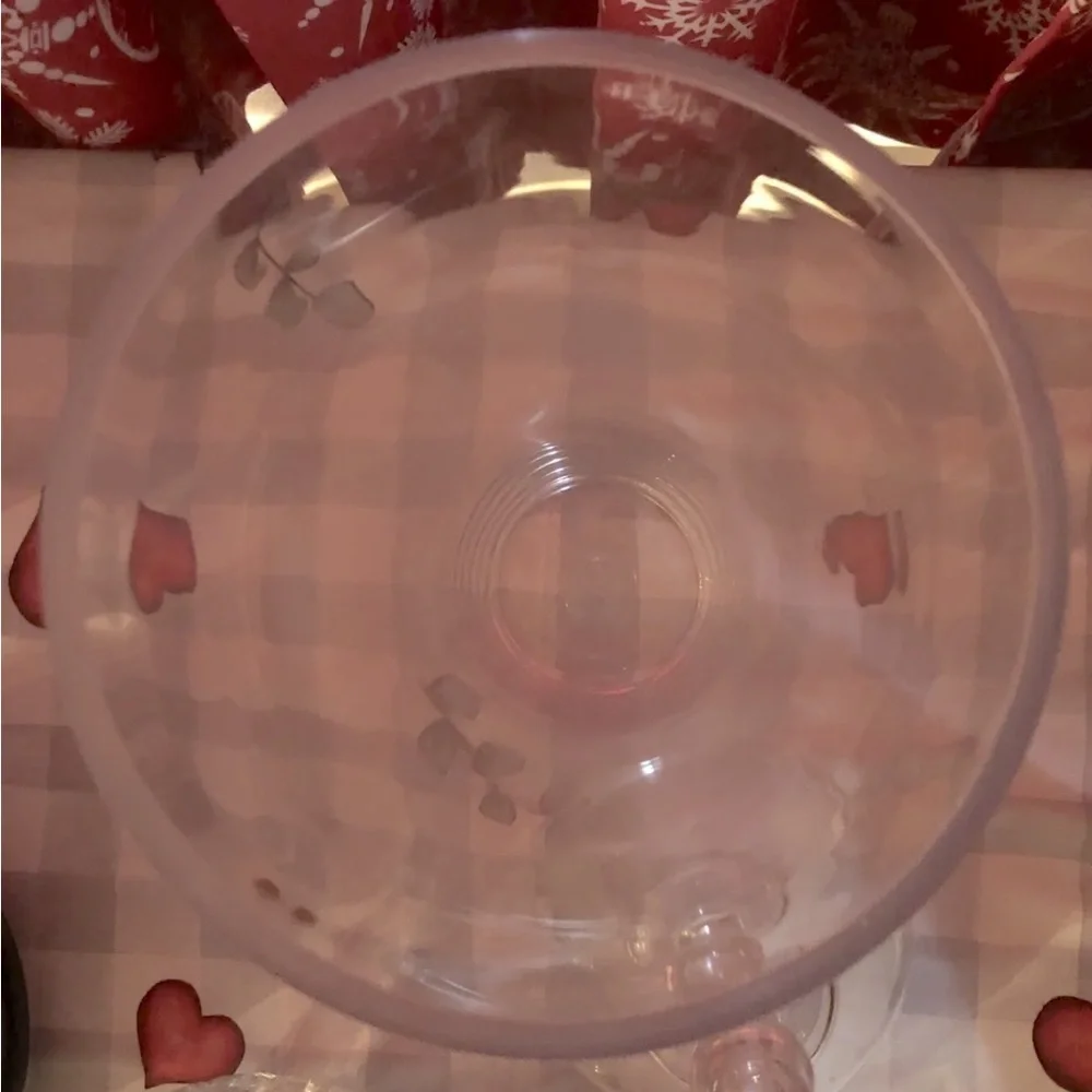 Vintage Elegant Apothecary Jar With Etched Glass Lid.  Beautiful 22” Tall W/lLid